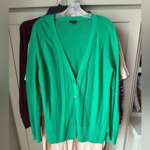 NWOT Talbots Vibrant Green Women's Cardigan SZ L